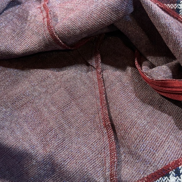 NWOT Eva Franco Daphne One Shoulder Plaid Glittered Ruched Top Size 2 - Picture 11 of 16